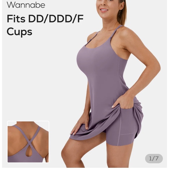 Halara Everyday Cloudful® 2-in-1 Activity Dress-Wannabe-DD/DDD/F Cups - Picture 1 of 6